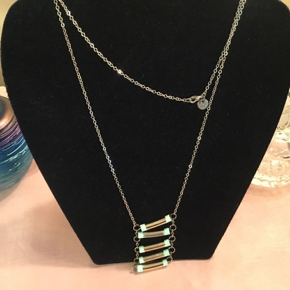 Goldtone Ladder Necklace 
